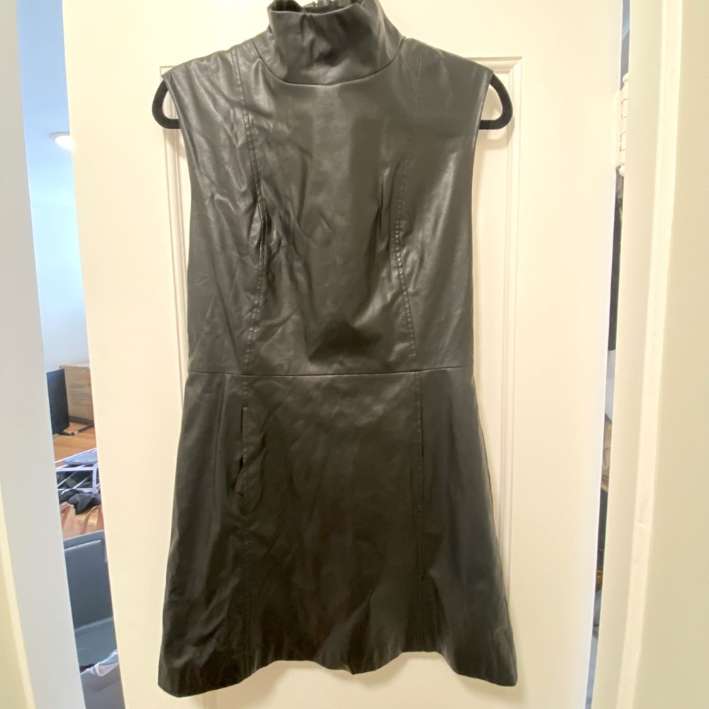 Express Leather Dress // Black // 4